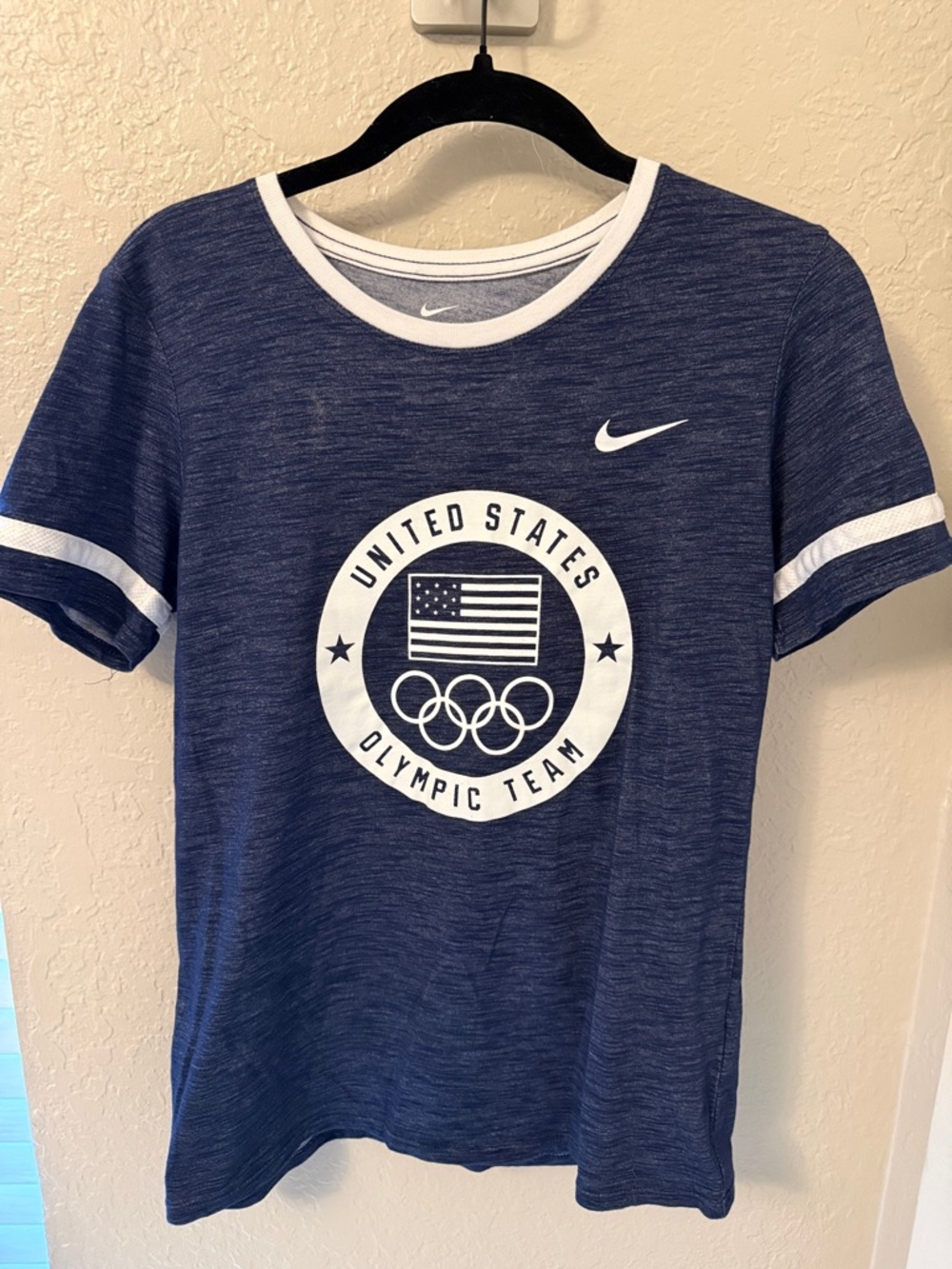 Nike Navy and White United States Olympic Team T‑Shirt